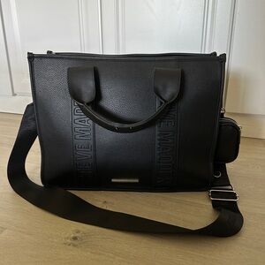 Steve Madden Black Shoulder Bag with Structured Design